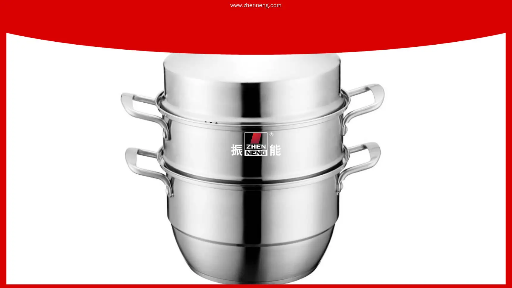 Custom 3 tier steamer with silicone handles Supplier Manufacturer | ZHENNENG 1