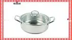 28CM Stainless Steel Hot Pot - 5L Soup Cookware for Induction & Gas Stove -> 2 Tier Steamer Pot - 28CM Stainless Steel Hot Pot 1