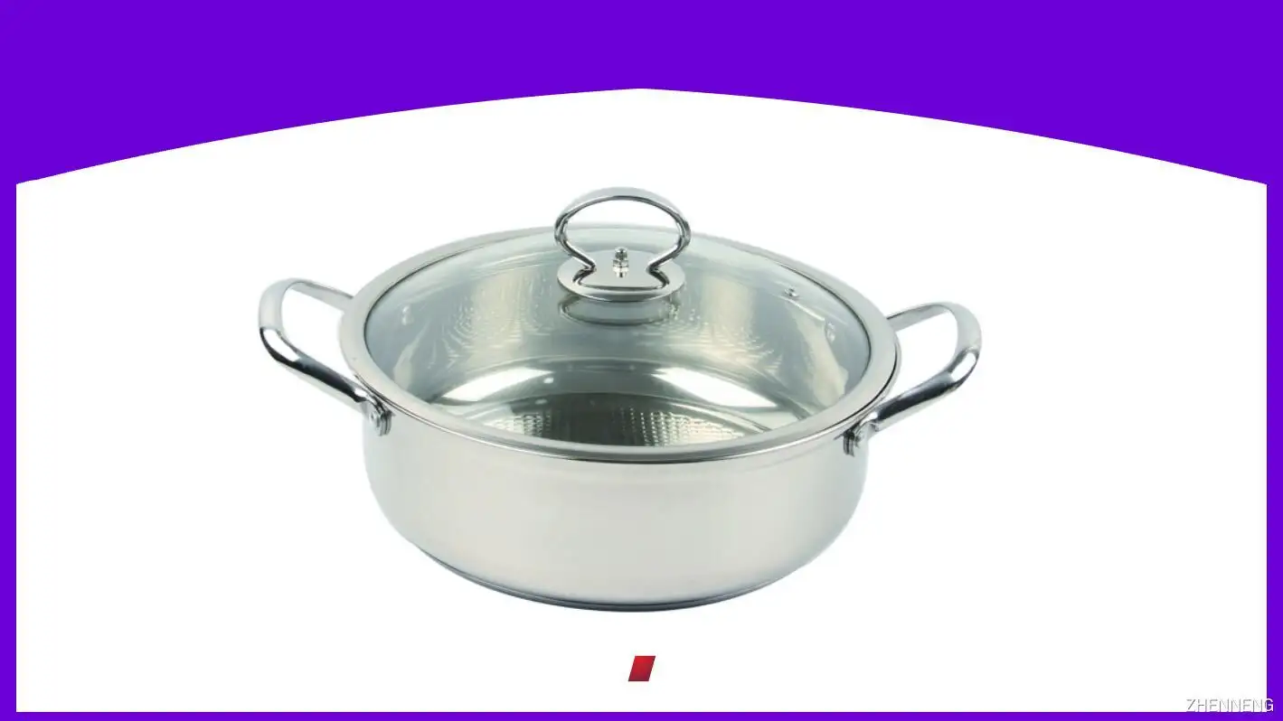 5L Stainless Steel Hot Pot w/ Lid - Induction Ready - 28CM 1
