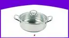 5L Stainless Steel Hot Pot w/ Lid - Induction Ready - 28CM 1