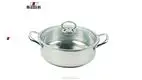28CM Stainless Steel Hot Pot with Lid - 5L Capacity, Induction & Gas Stove Compatible 1