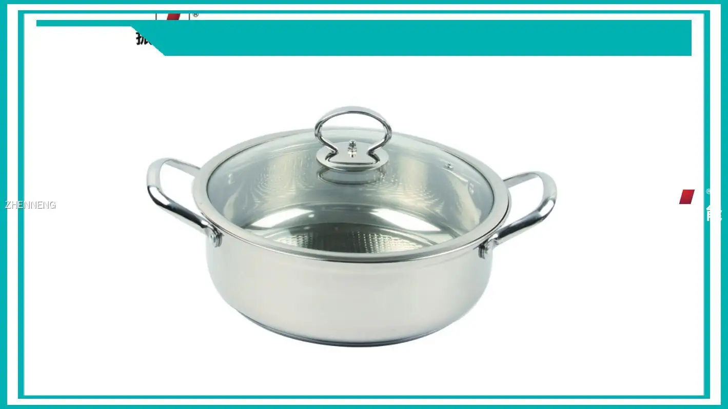 قدر ساخن من الفولاذ المقاوم للصدأ، 28 سم - مناسب للطهي بالحث، سعة 5 لتر 1