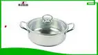 Custom Stainless Steel Hot Pot with Glass Lid 1