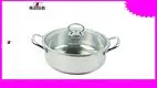 Custom Stainless Steel Hot Pot - 26cm Double Bottom Glass Cover 1