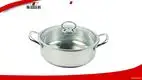 Custom Stainless Steel Hot Pot - 26cm Double Bottom with Glass Cover 1
