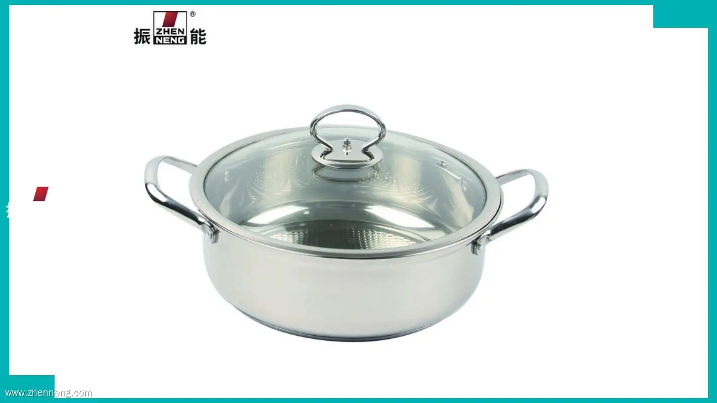 Premium Stainless Steel Shabu Hot Pot with Glass Lid 1