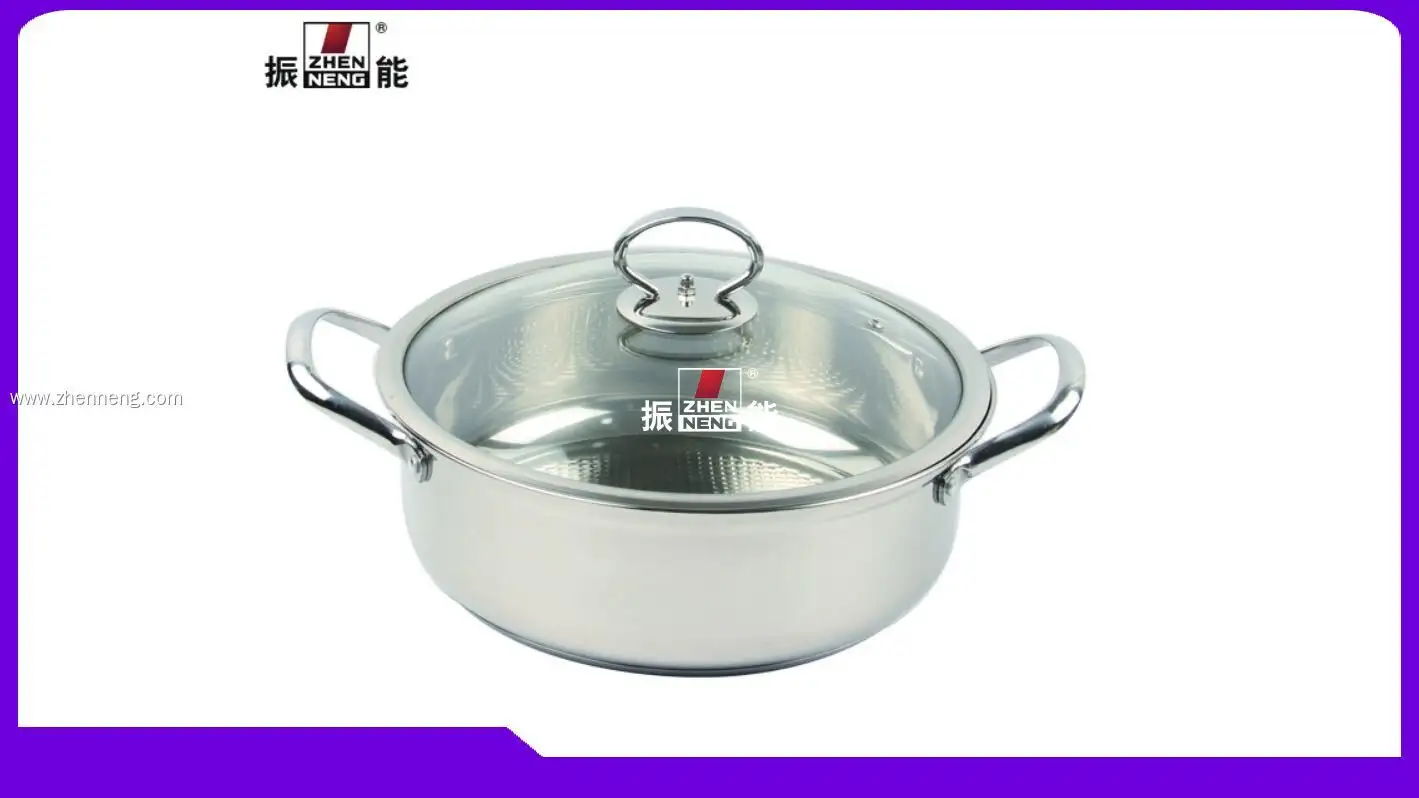 Premium Stainless Steel Hot Pot with Glass Lid - Multipurpose for Induction Cooktops & Gas Stoves 1