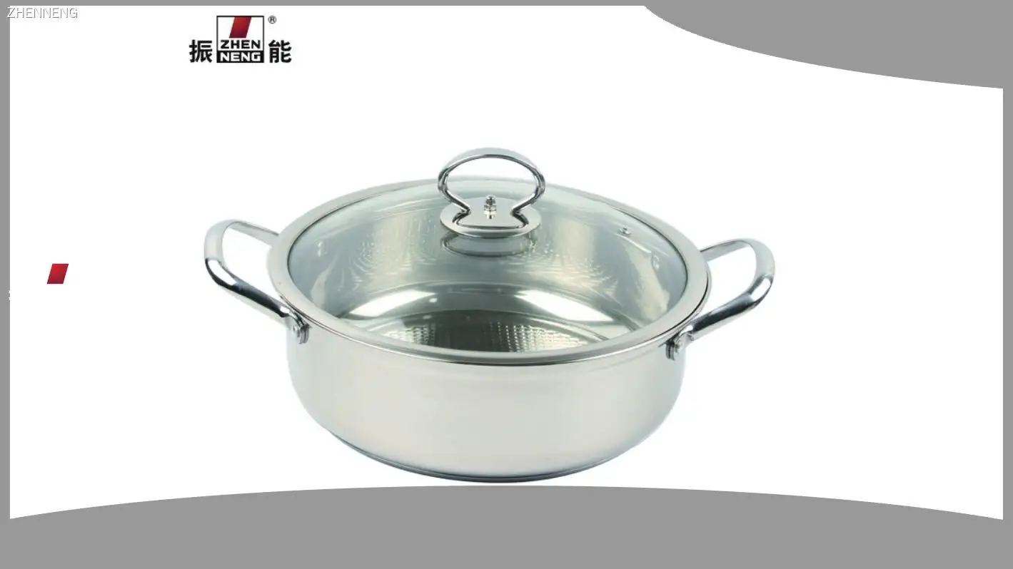 304 Stainless Steel Hot Pot with Glass Lid - Multipurpose for Induction Cooktops & Gas Stoves 1