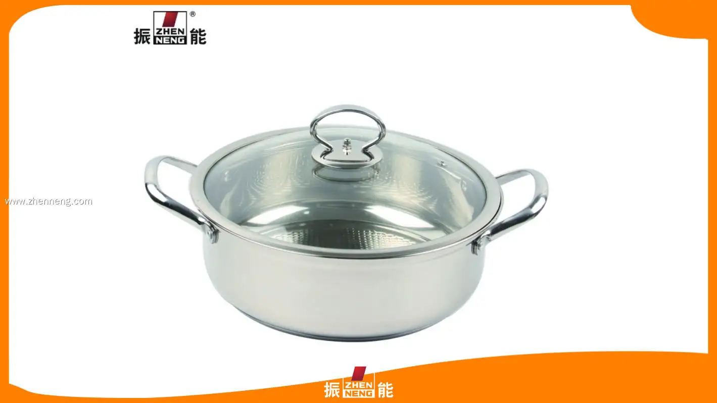 Warmhaltetopf aus Edelstahl 304 mit Glasdeckel – Mehrzweck-Kochgeschirr für Induktions- und Gasherde 1