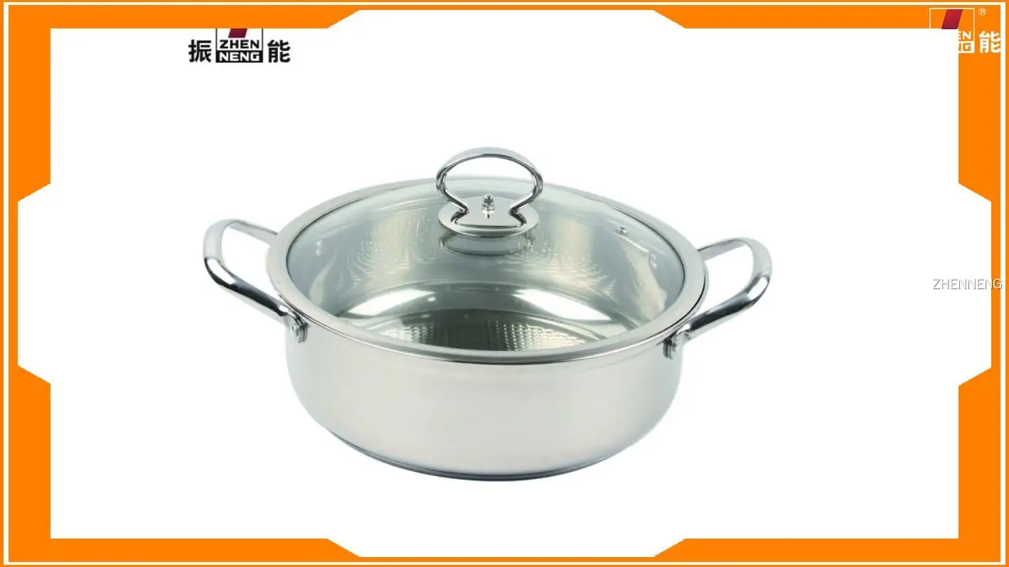 28cm Stainless Steel Hot Pot with Glass Lid - Best Quality 1