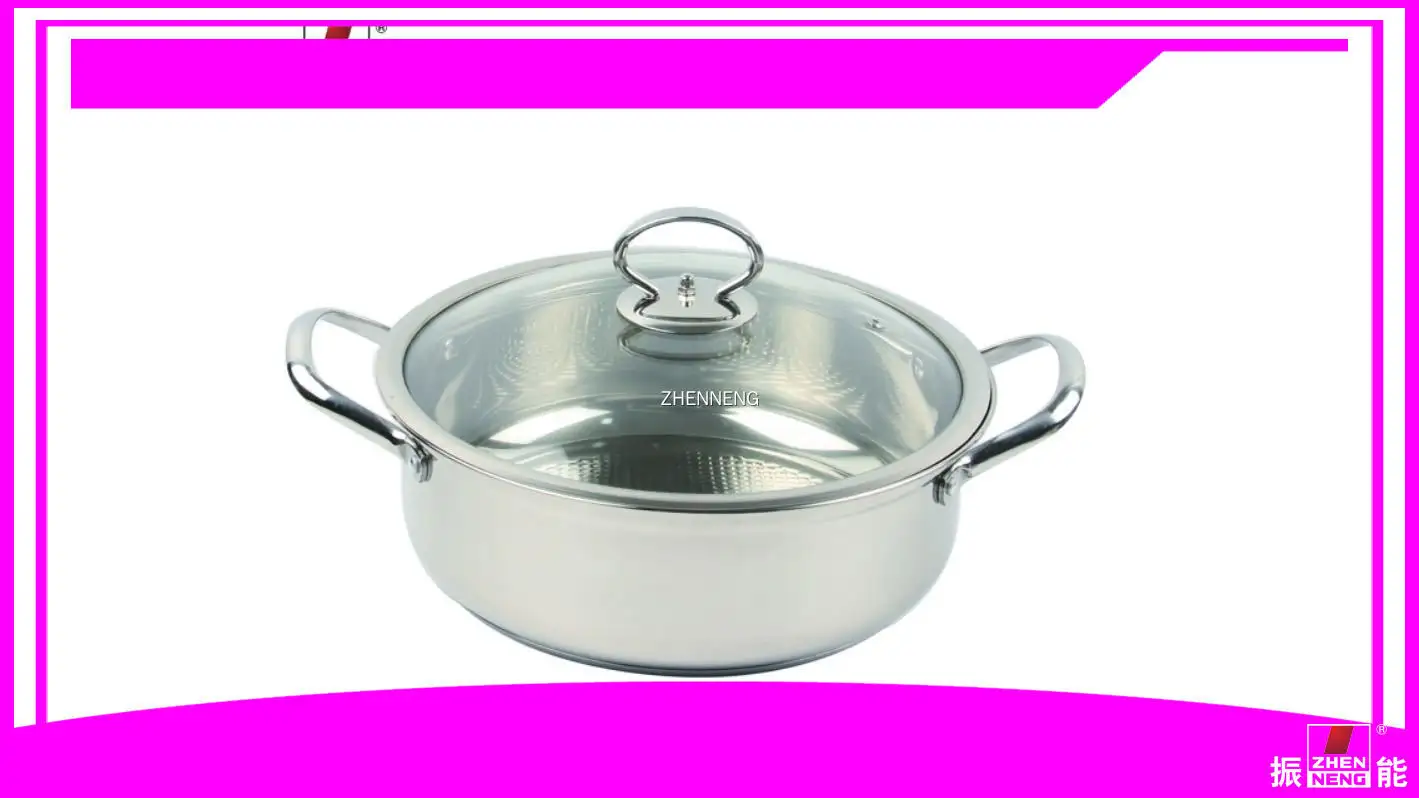 28cm Stainless Steel Hot Pot with Glass Lid - Best Quality & Performance1 1