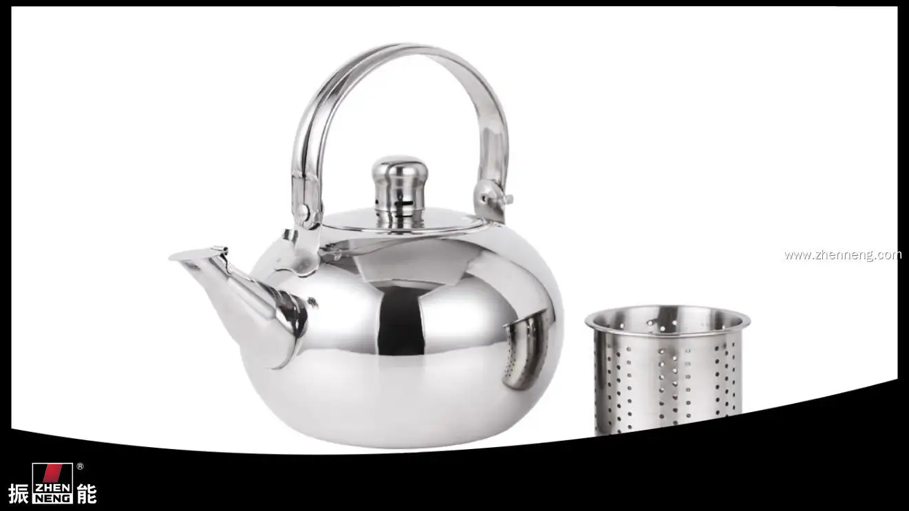 14CM Stovetop Teapot with Removable Infuser - Stainless Steel, Customizable Sizes - Drum-Shaped Stainless Steel Kettle 1