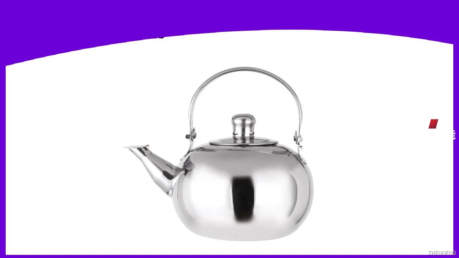 24厘米不锈钢非电动鸣笛茶壶，适用于燃气灶 1