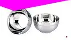 16cm Stainless Steel Double Wall Serving Bowl - Ideal for School, Restaurant, Home, Hotel 1