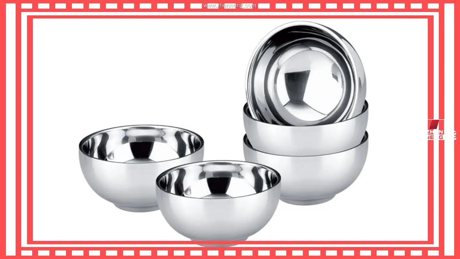 304 Stainless Steel Double Wall Serving Bowl - Dishwasher Safe & Stackable 1