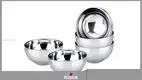 304 Stainless Steel Double Wall Serving Bowl: Dishwasher Safe & Non-Slip 1