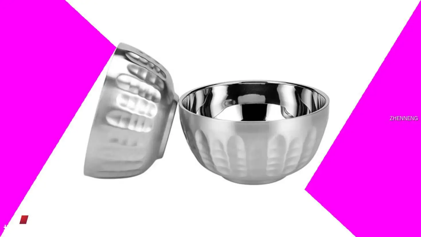 304 Stainless Steel Double Walled Soup Bowl: Heat Insulated 1