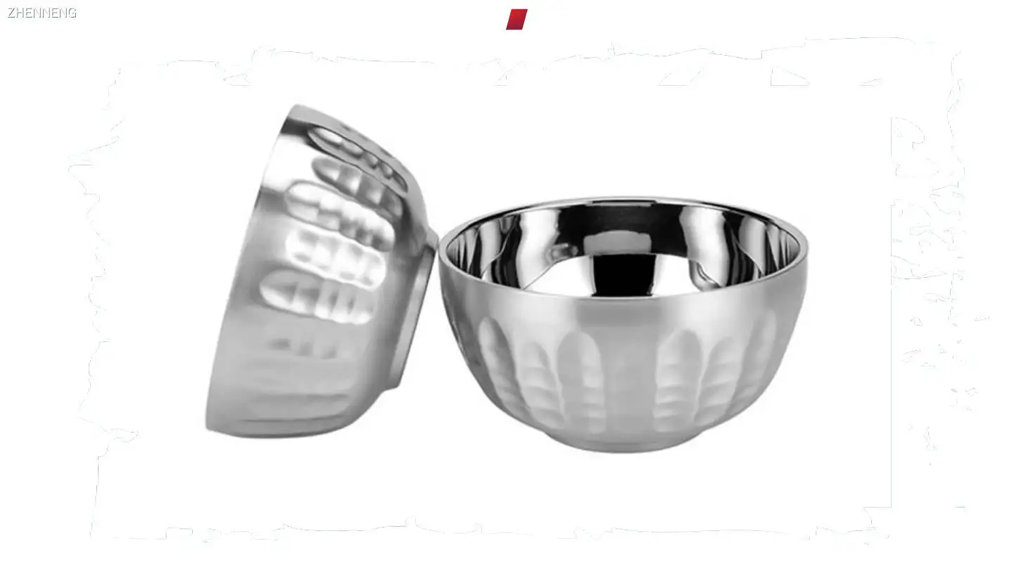 وعاء شوربة مزدوج الجدران من الفولاذ المقاوم للصدأ - آمن للغسل في غسالة الأطباق وقابل للتخصيص 1