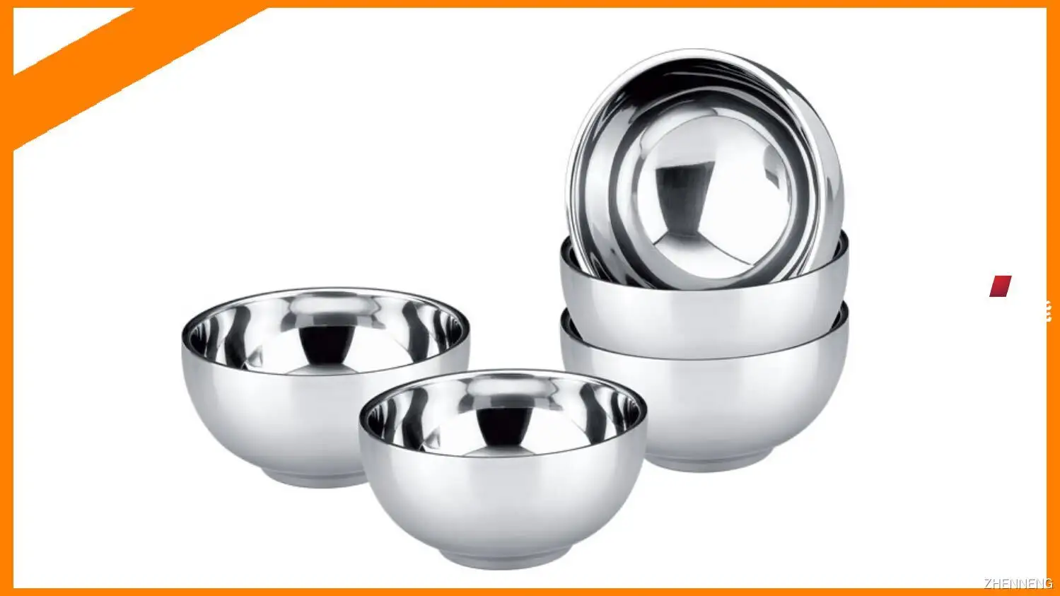 Double Wall Stainless Steel Bowl - Large Capacity, Various Sizes, Heat Insulated 1