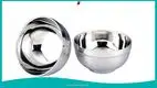 Stainless Steel Double-Layer Insulated Bowl - Customizable Size Option 1