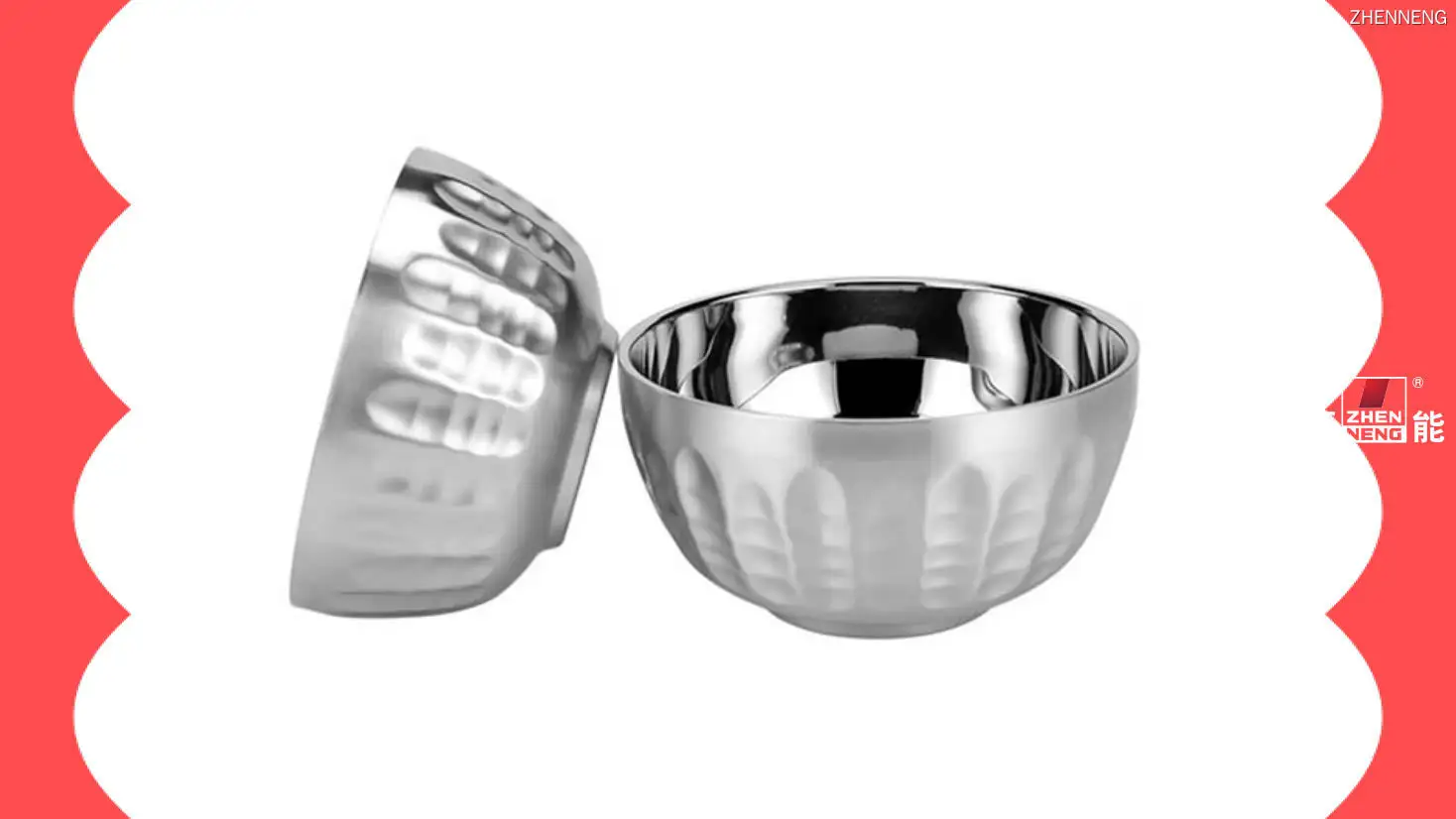 Bol de acero inoxidable de doble pared - Alta calidad y con aislamiento térmico 1