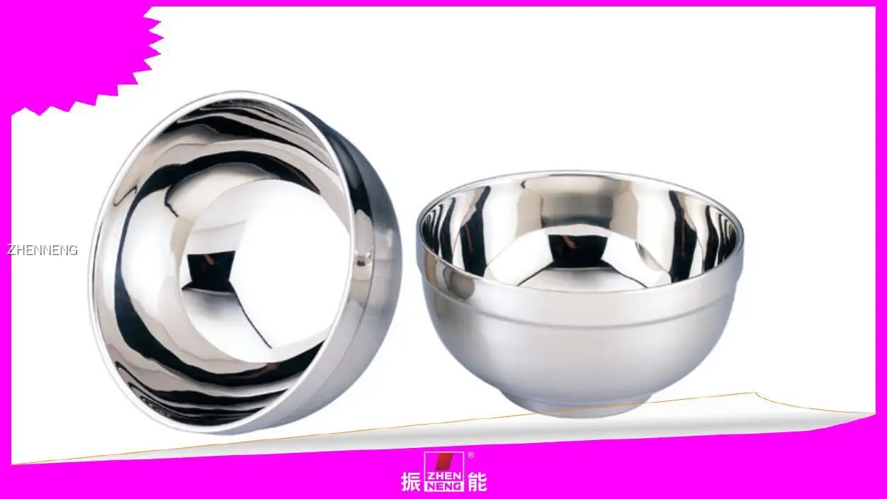 ZHENNENG Stackable Soup Bowls - Stainless Steel Dinner Party Bowl 1