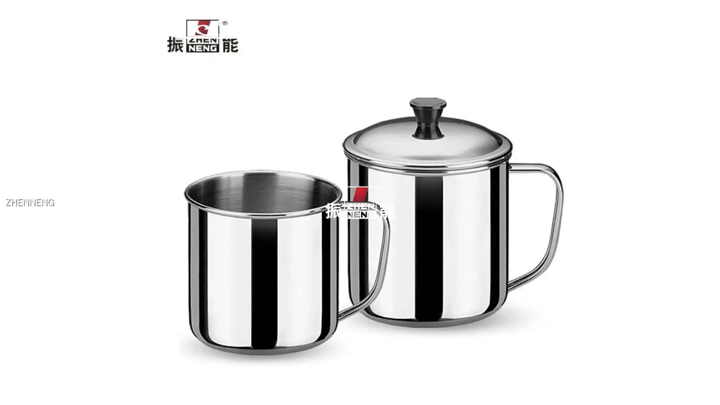 Eco-Friendly 13cm Stainless Steel Water Mug with Handle & Cover 1