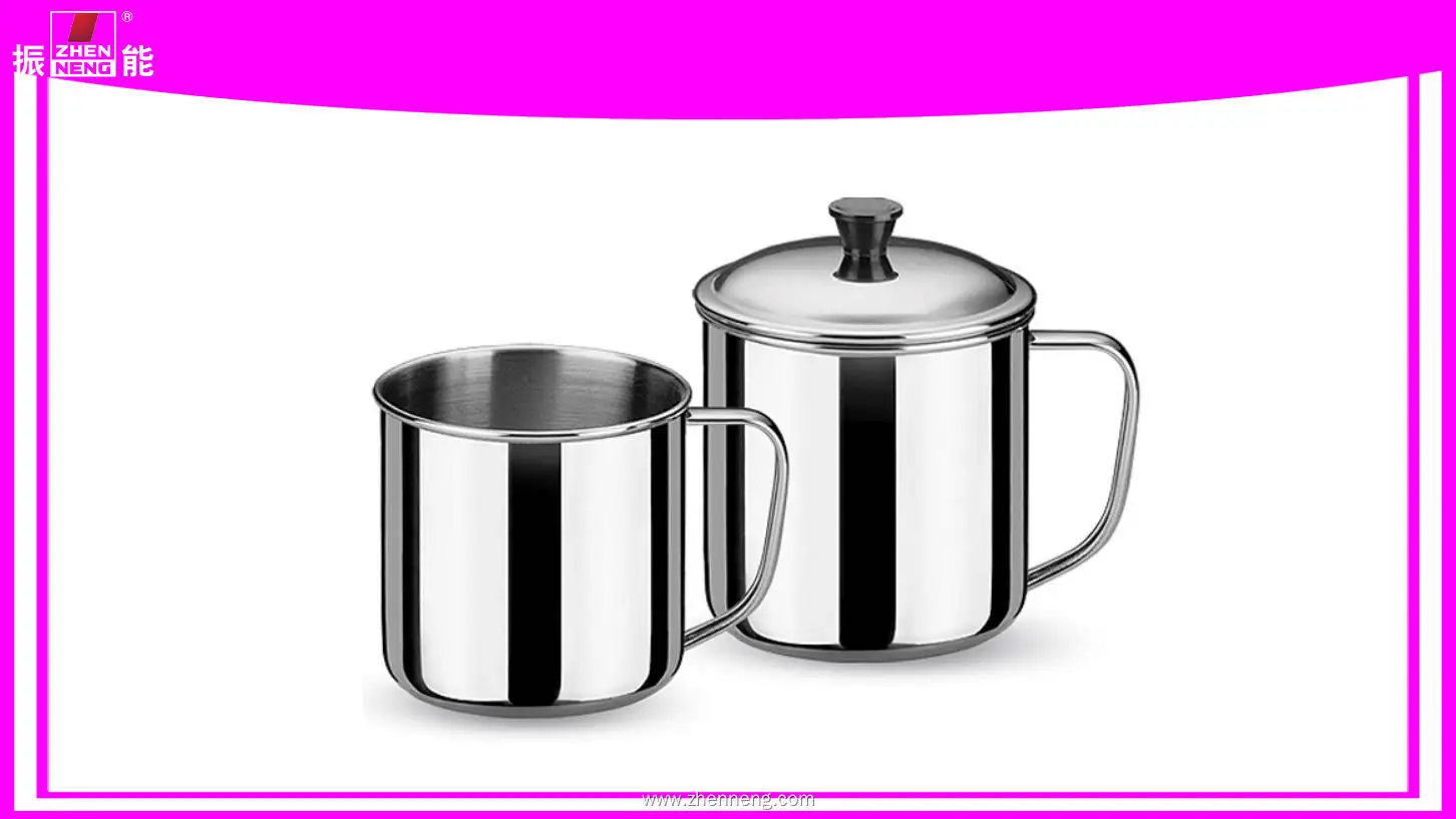 带盖带把手的不锈钢旅行杯 1