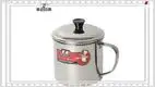 8cm Stainless Steel Travel Mug with Handle and Lid 1