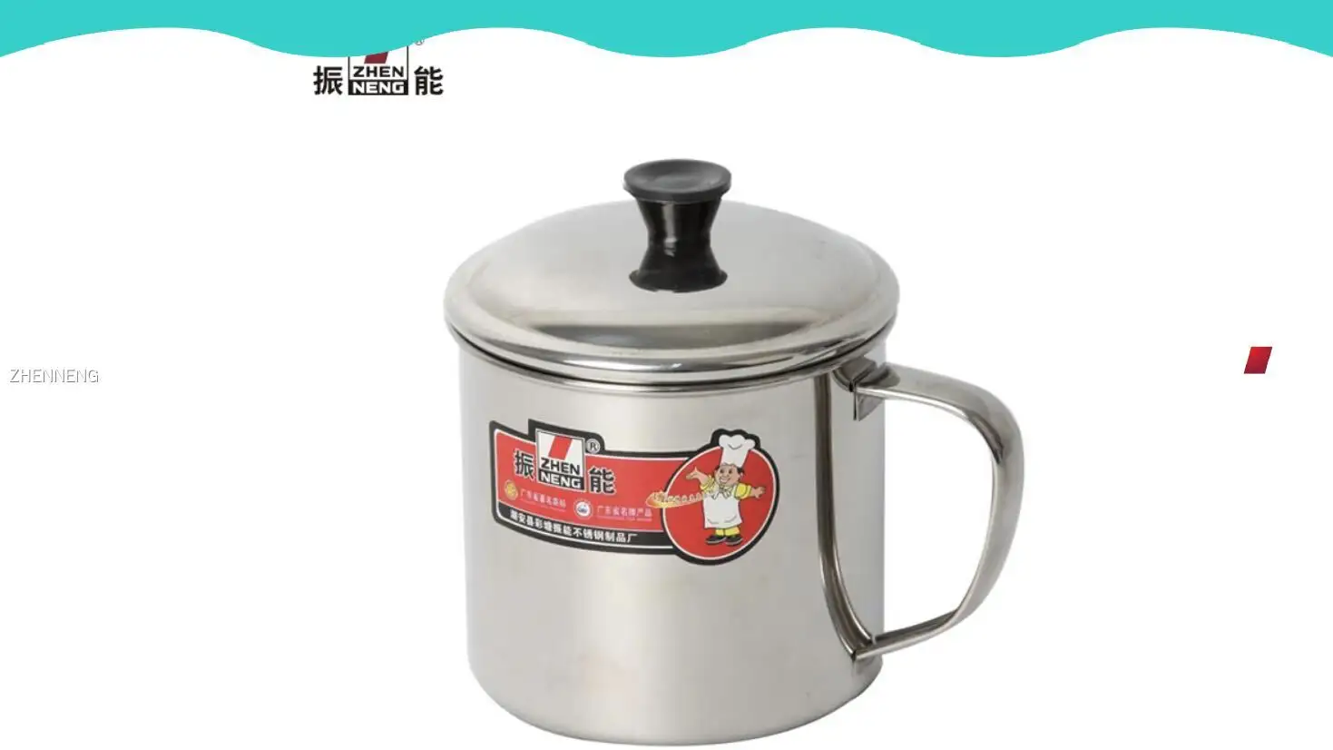 9cm Stainless Steel Drinkware with Handle and Cover 1