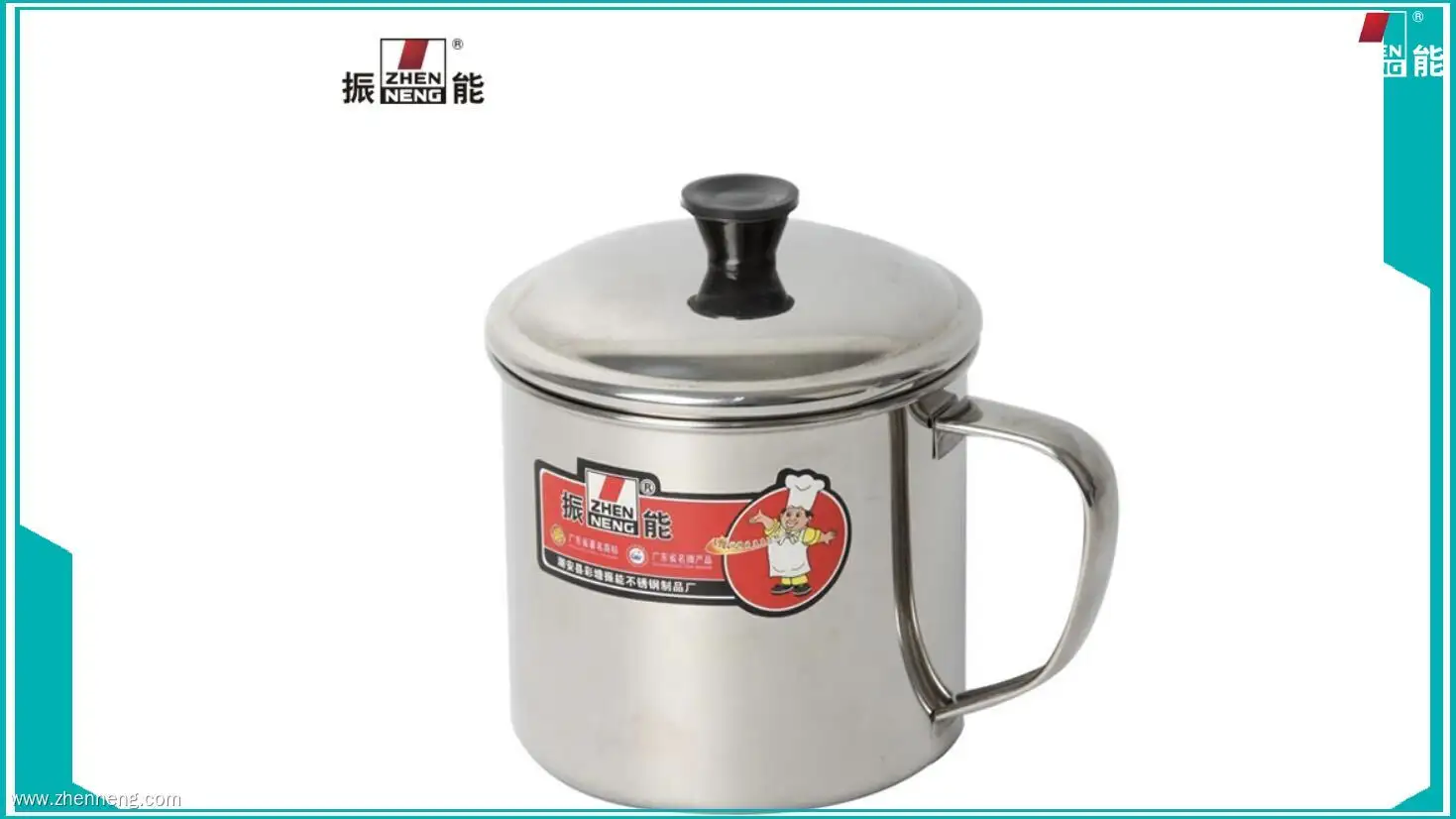 8cm Stainless Steel Travel Cup with Lid and Handle1 1