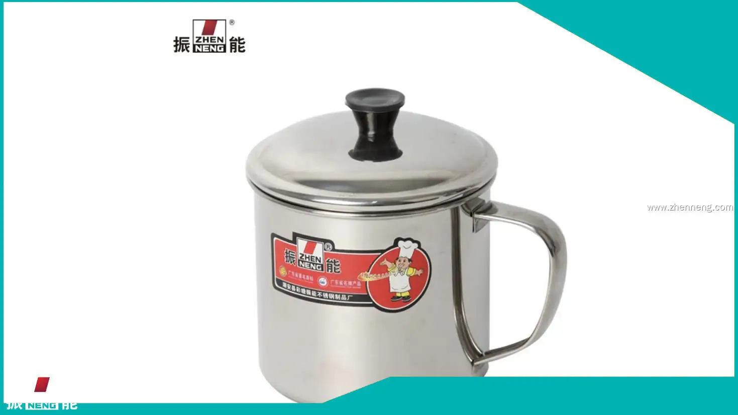 11 cm Edelstahl-Reisebecher mit Griff und Deckel 1