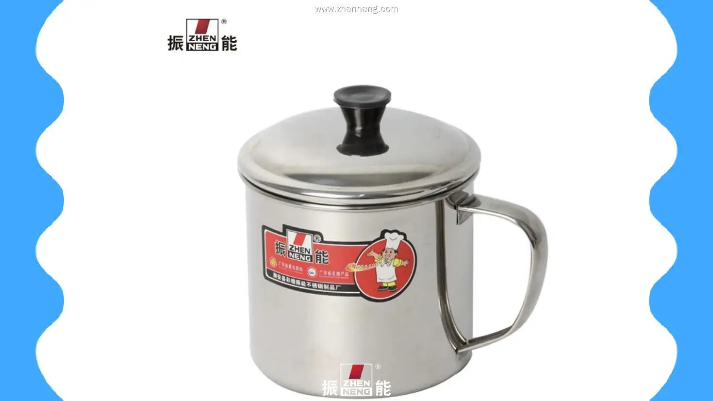 Durable Stainless Steel Travel Cup with Lid and Handle 1