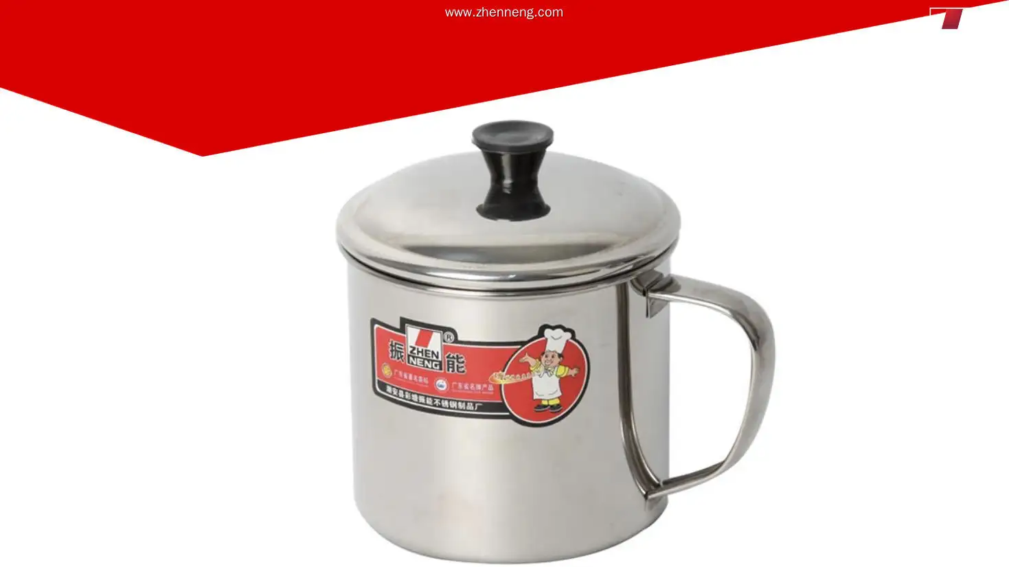 7cm Stainless Steel Cup with Lid and Handle - Durable Camping Drinkware 1