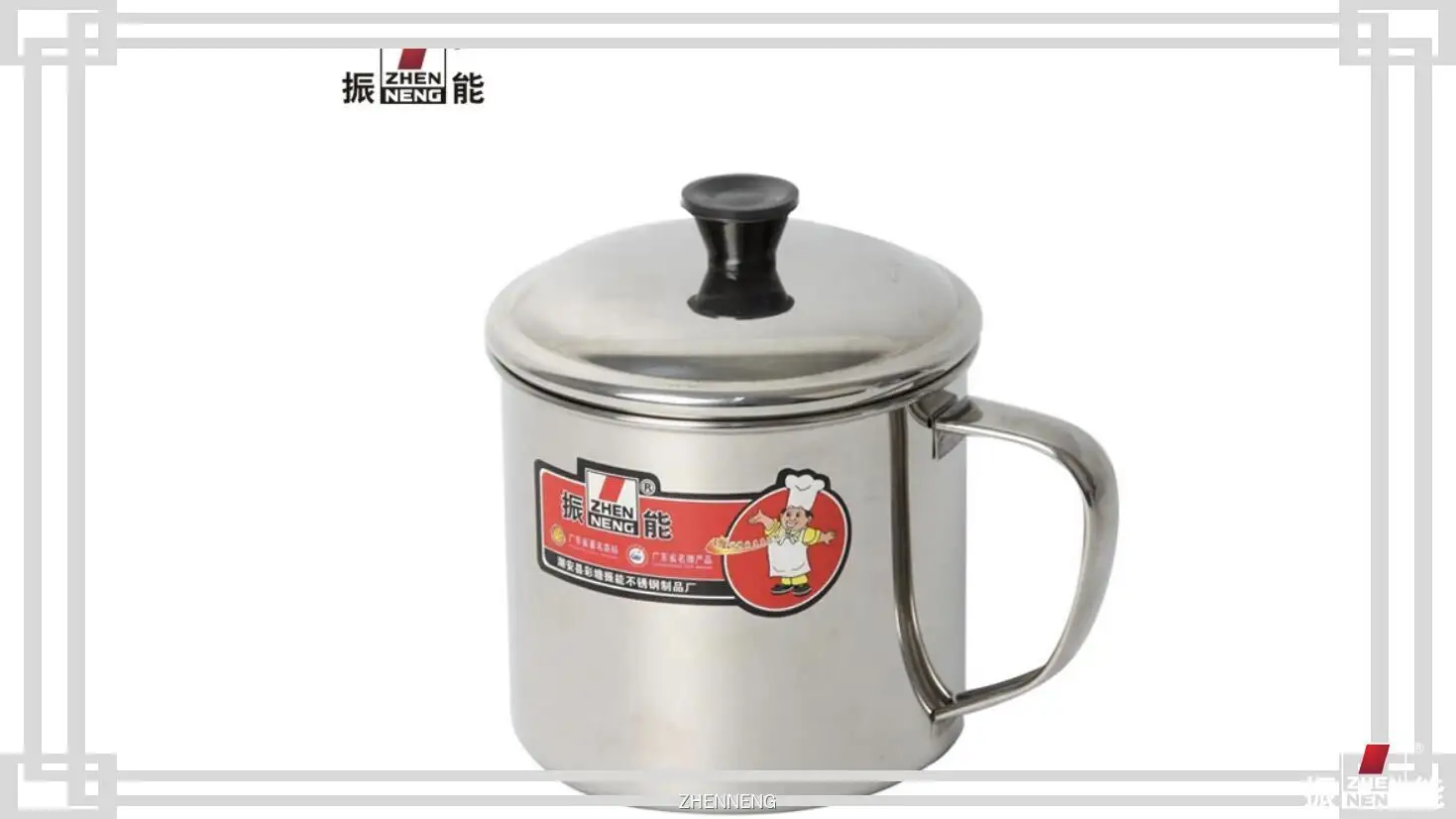 9cm Stainless Steel Insulated Drinking Cup with Handle and Cover 1