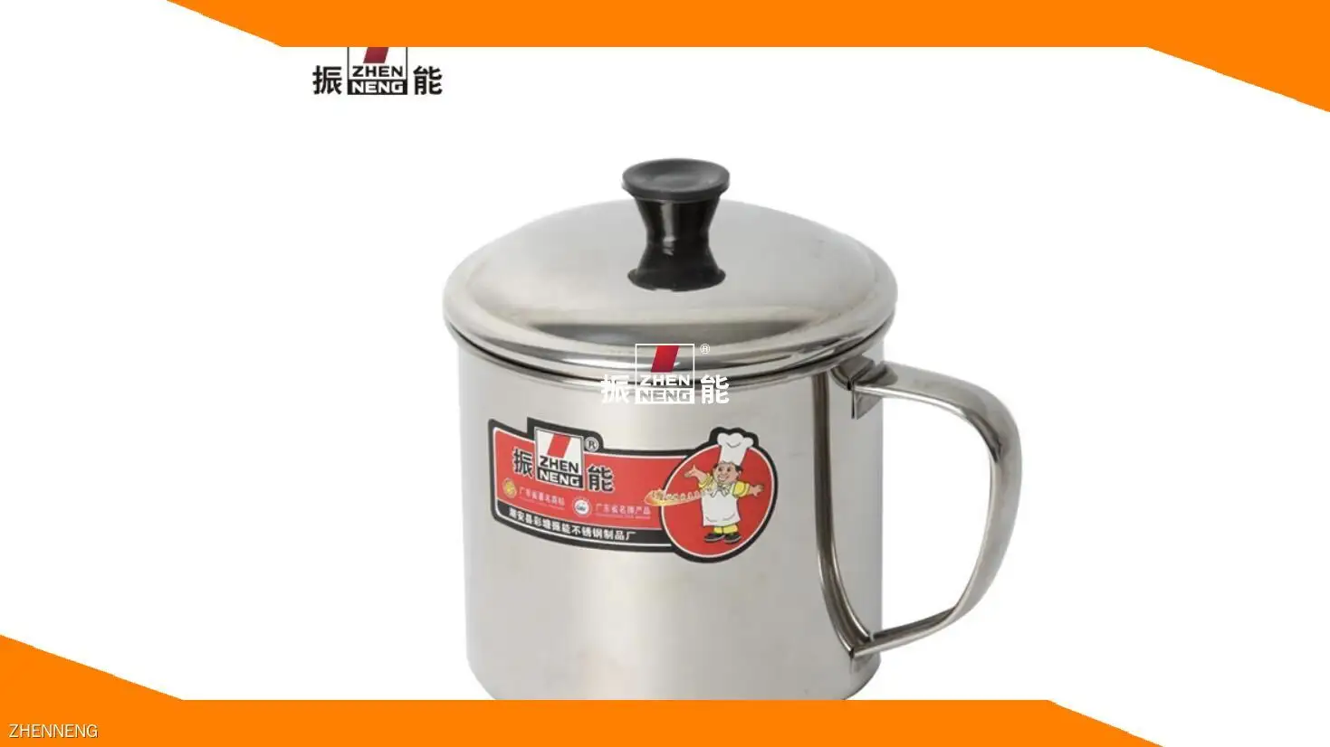 Чайная чашка из нержавеющей стали с крышкой и ручкой - высокое качество на заказ. 1