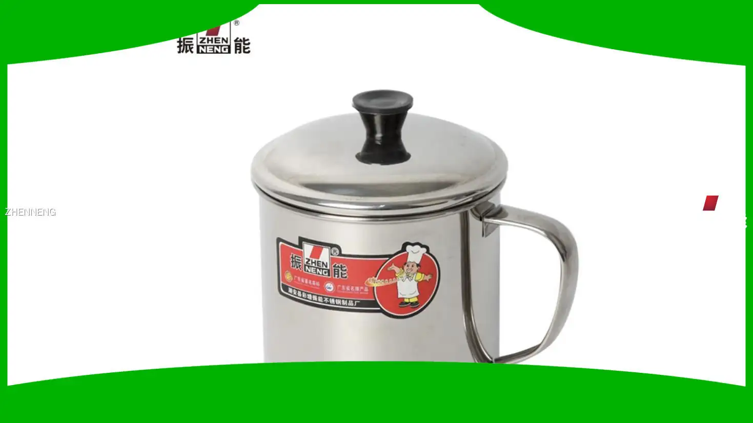 10cm Stainless Steel Tea Cup with Lid and Handle 1