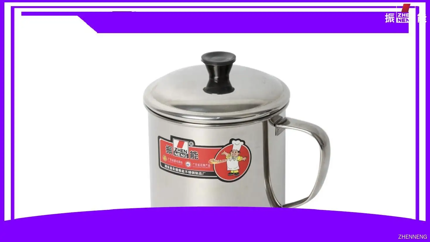 13cm Stainless Steel Water Cup with Handle and Cover: Superior Quality Mug 1