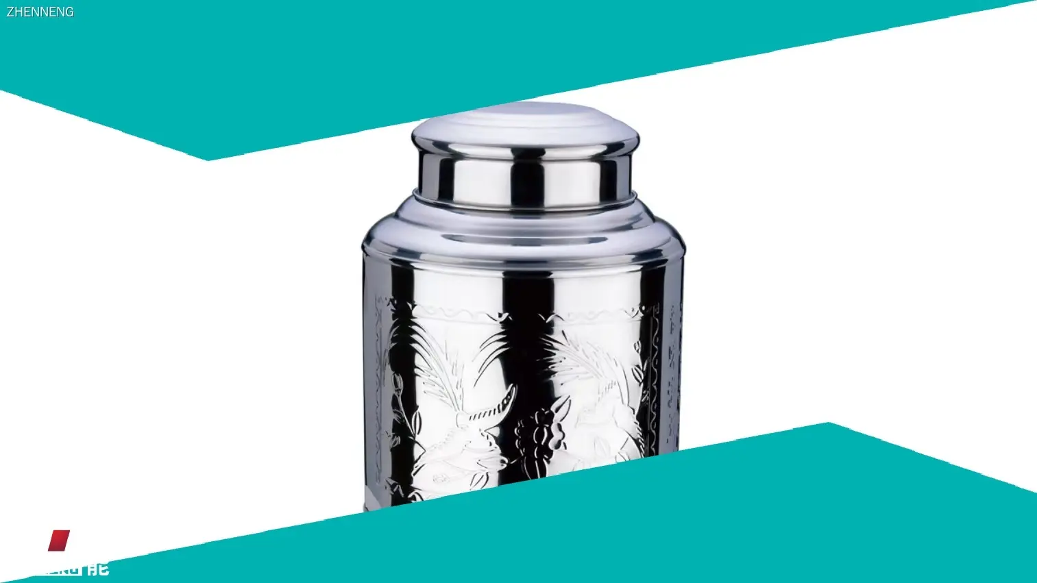 Stainless Steel Tea Canister 300g Airtight Seal 1