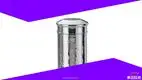 Stainless Steel Tea Canisters - 250g Middle-Size Cylinder Tin 1