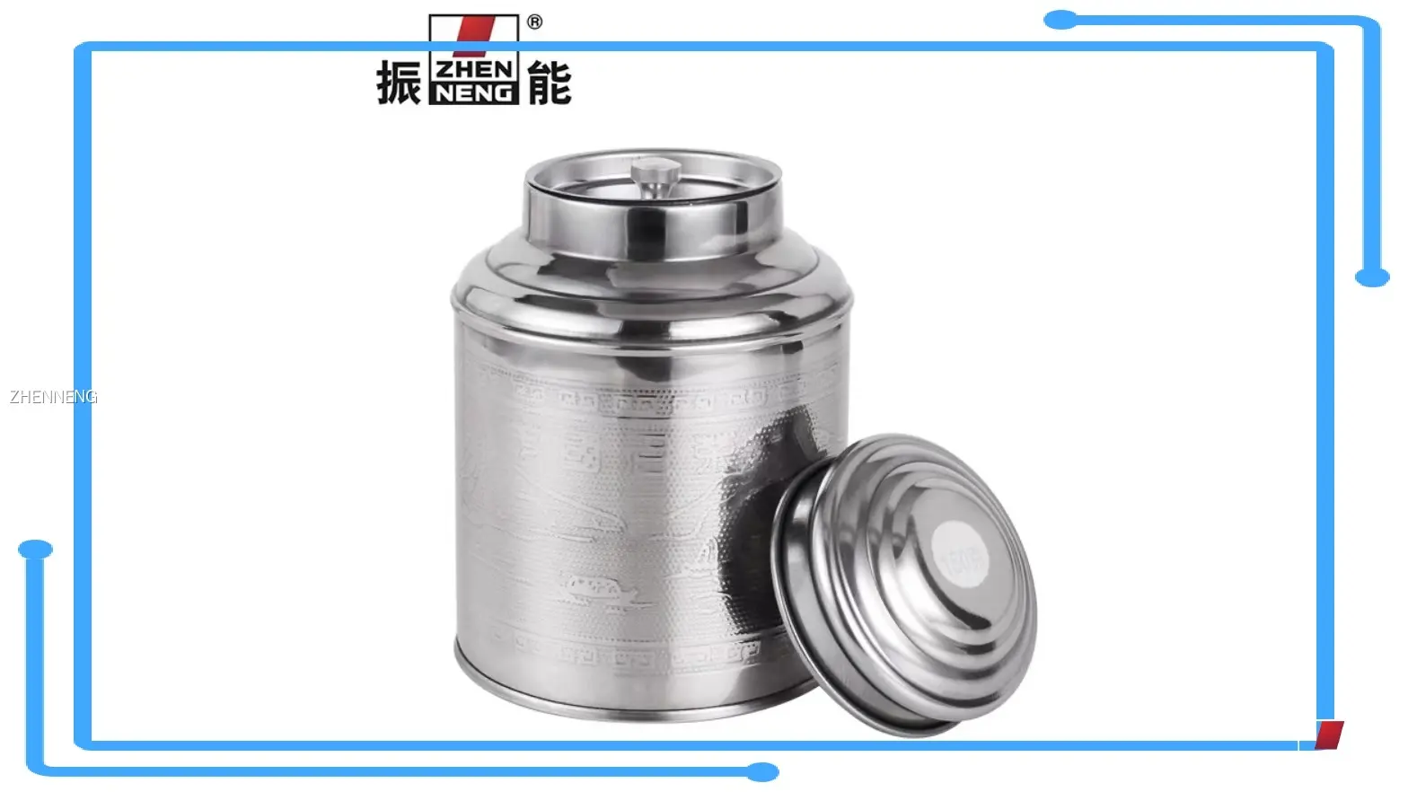 대형 스테인리스 스틸 차 보관용 틴 선물 상자 - 프리미엄 품질 및 맞춤 제작 가능 1