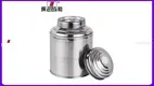 Stainless Steel Tea Tins 100g - Premium Quality Round Container 1