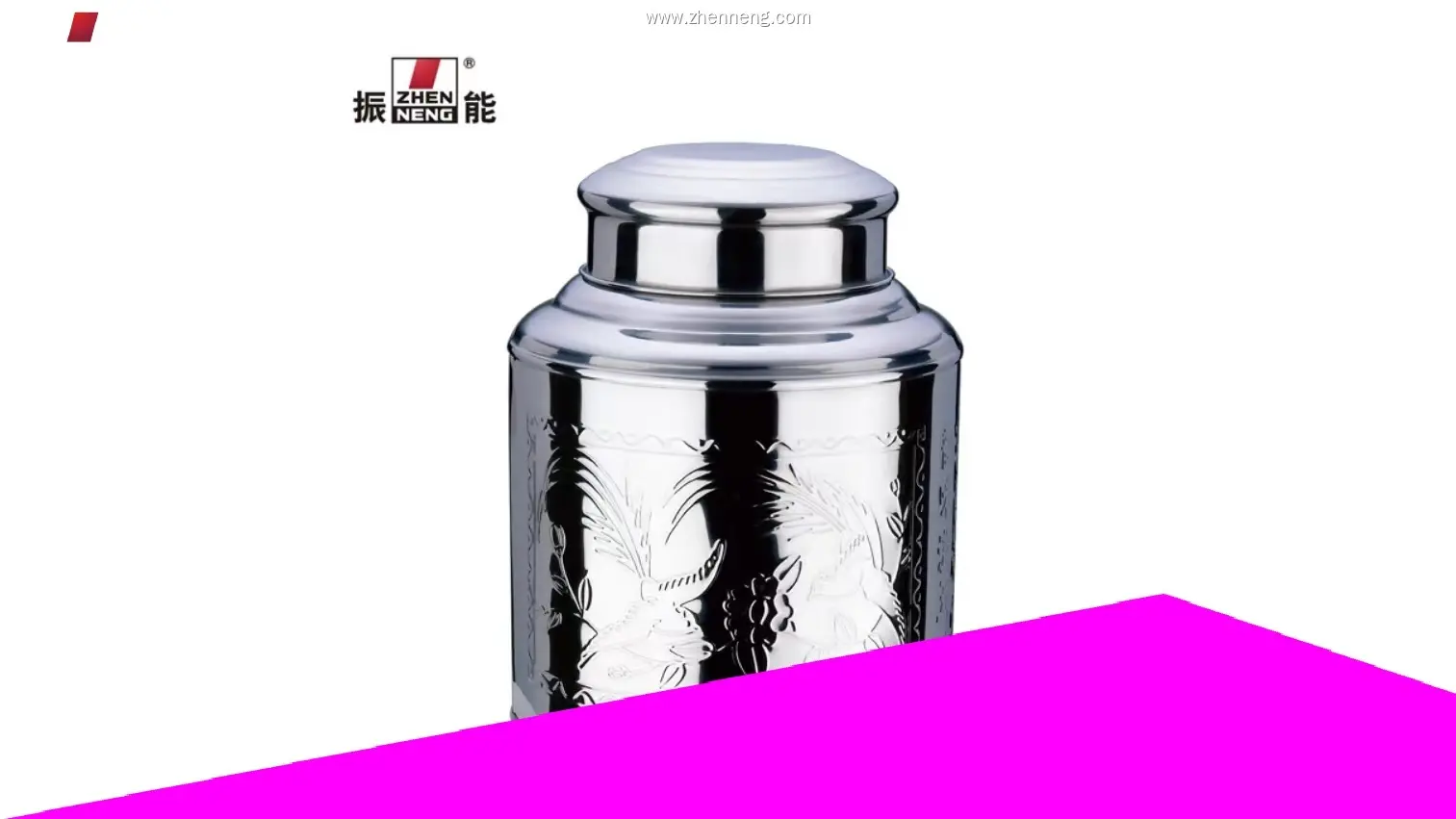500g Large Tea Tins with Double Lid | Stainless Steel Cylinder Shape 1