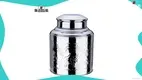 Large Tea Canister - High Quality Stainless Steel Cylinder Shape Storage Jar 1