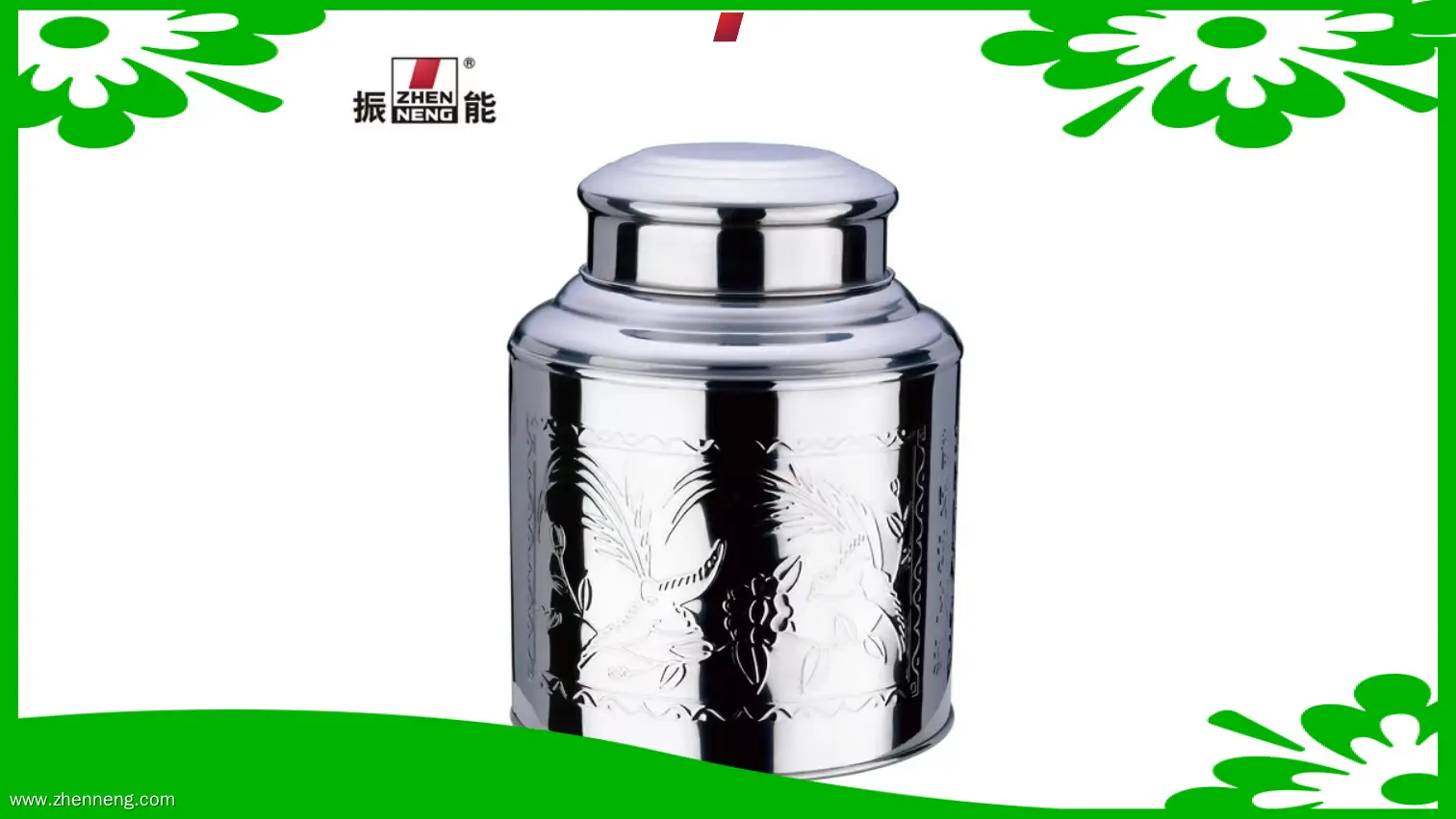 Stainless Steel Tea Container - 500g Wholesale Canister with Double Lid 1