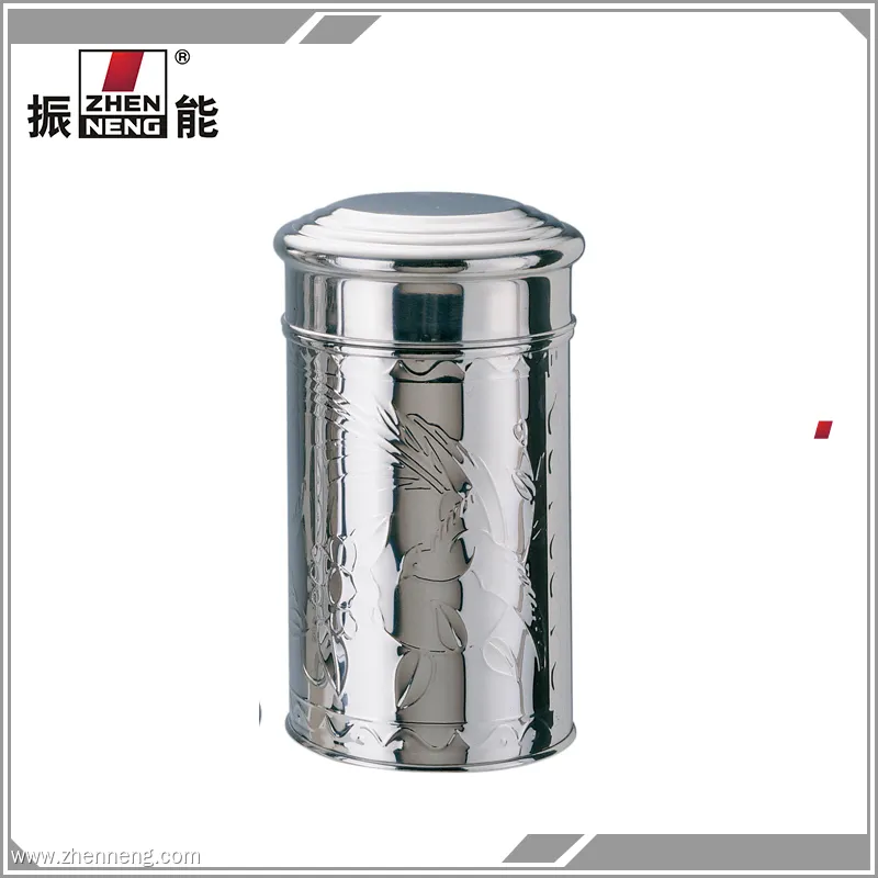 Middle Size Stainless Steel Tea Tin 1