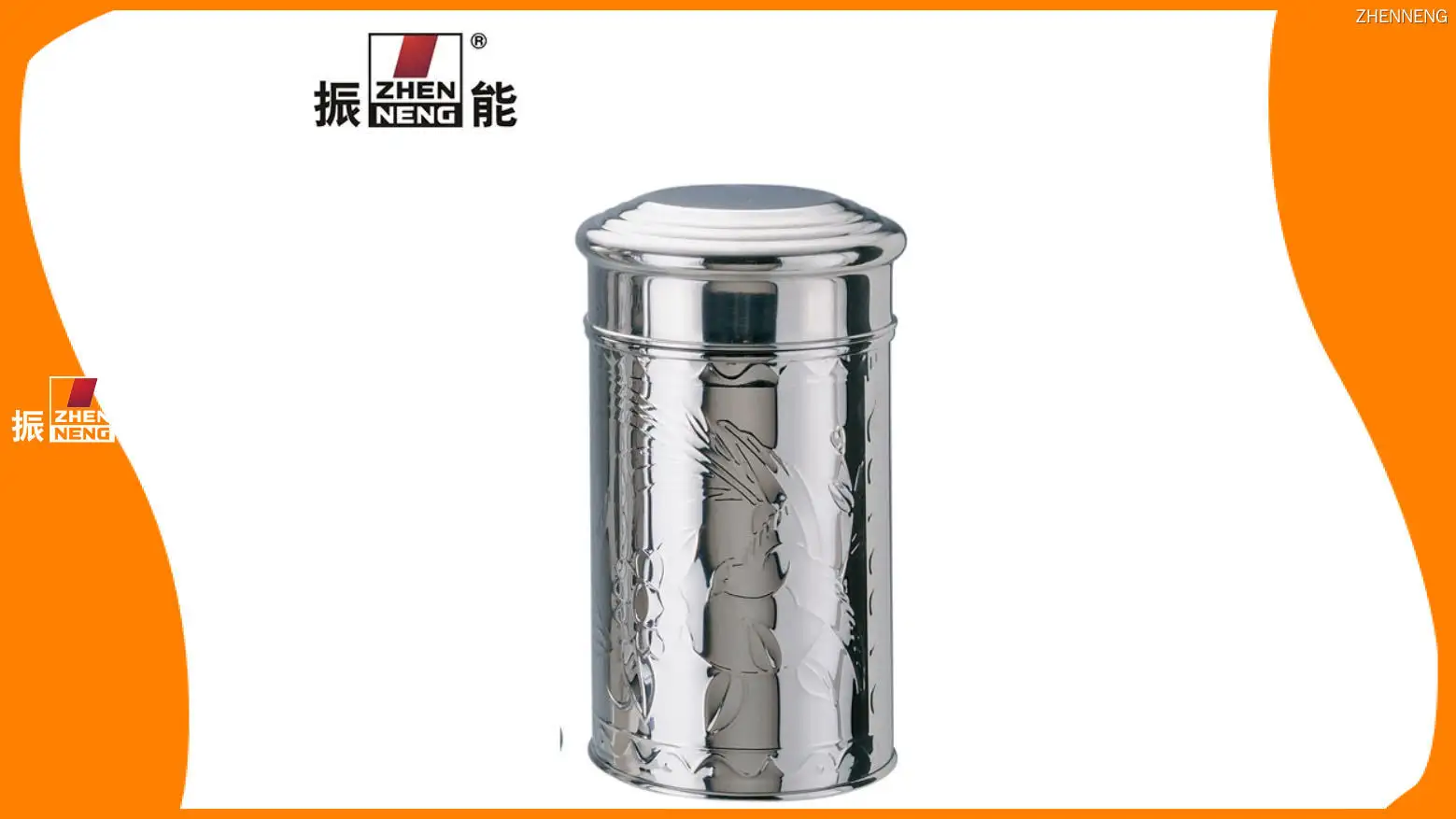 优质不锈钢茶叶罐 - 400克直筒形 1