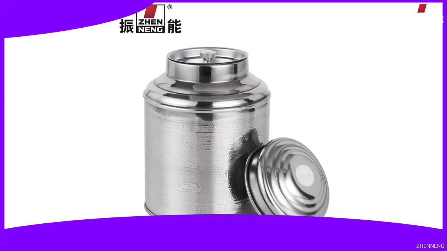 Lata de té de acero inoxidable de 50 g con diseño personalizable 1