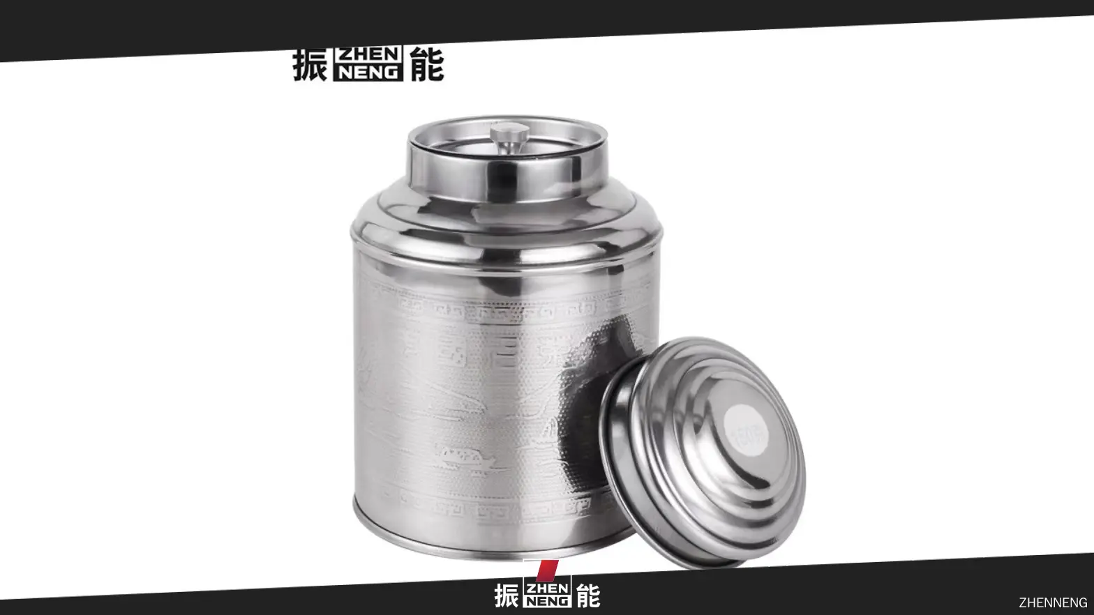 Luxury Stainless Steel Tea Tin - 25g Round Black Metal Container 1