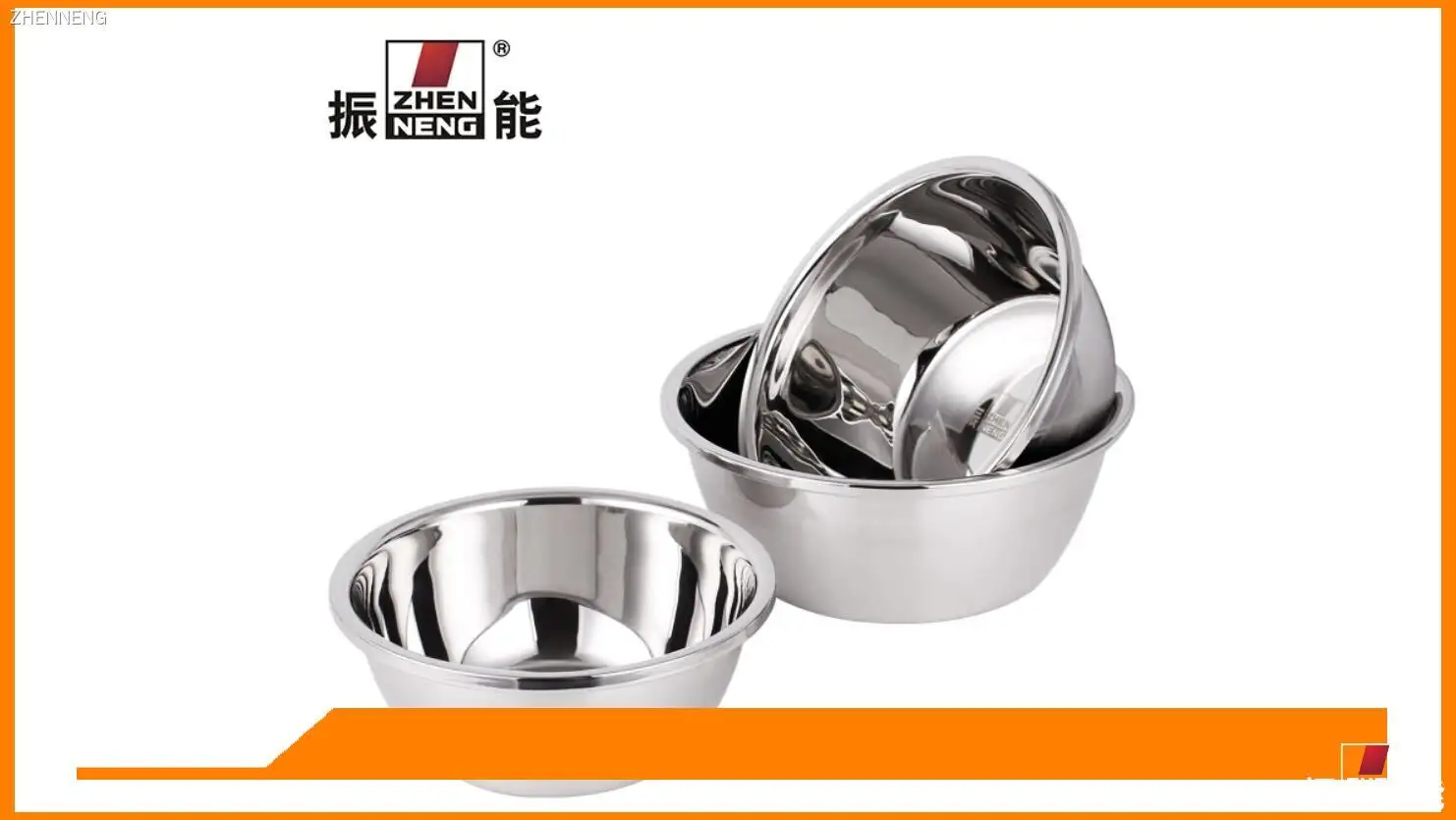Stainless Steel Large Round Mixing Bowl - Customizable Sizes, High Quality 1